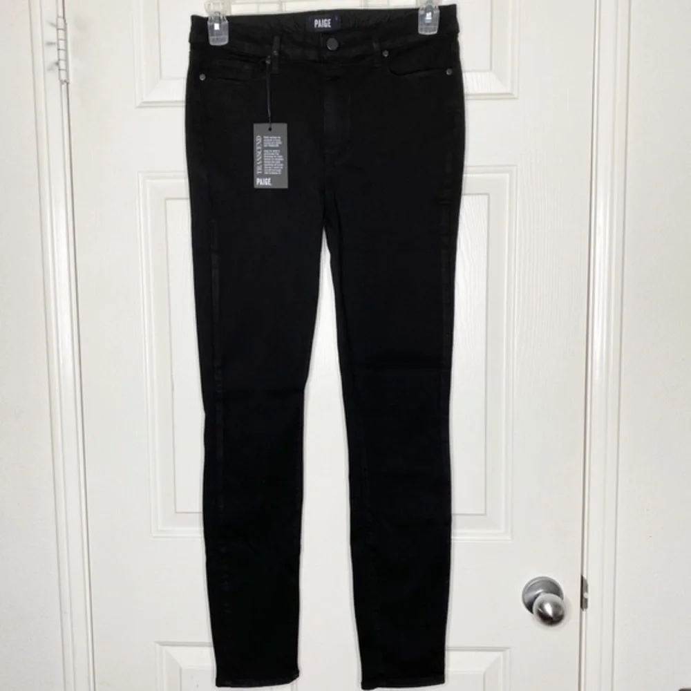 PAIGE Revolve Hoxton Ultra Skinny Jeans Black Boho Bohemian NWT